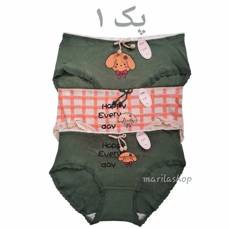 شورت عروسکی کبریتی وارداتی ۳ تایی مدل کیوتی - پک ۱