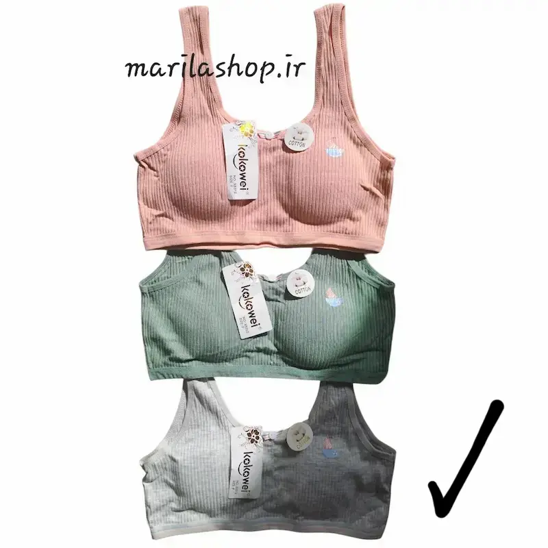 نیم تنه نخ پنبه کبریتی وارداتی پد متحرک مدل دریا - رنگ طوسی روشن