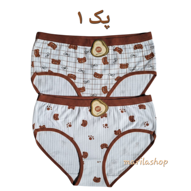 پک ۲ عددی شورت عروسکی تدی قهوه ای | نرم، راحت و خوشگل