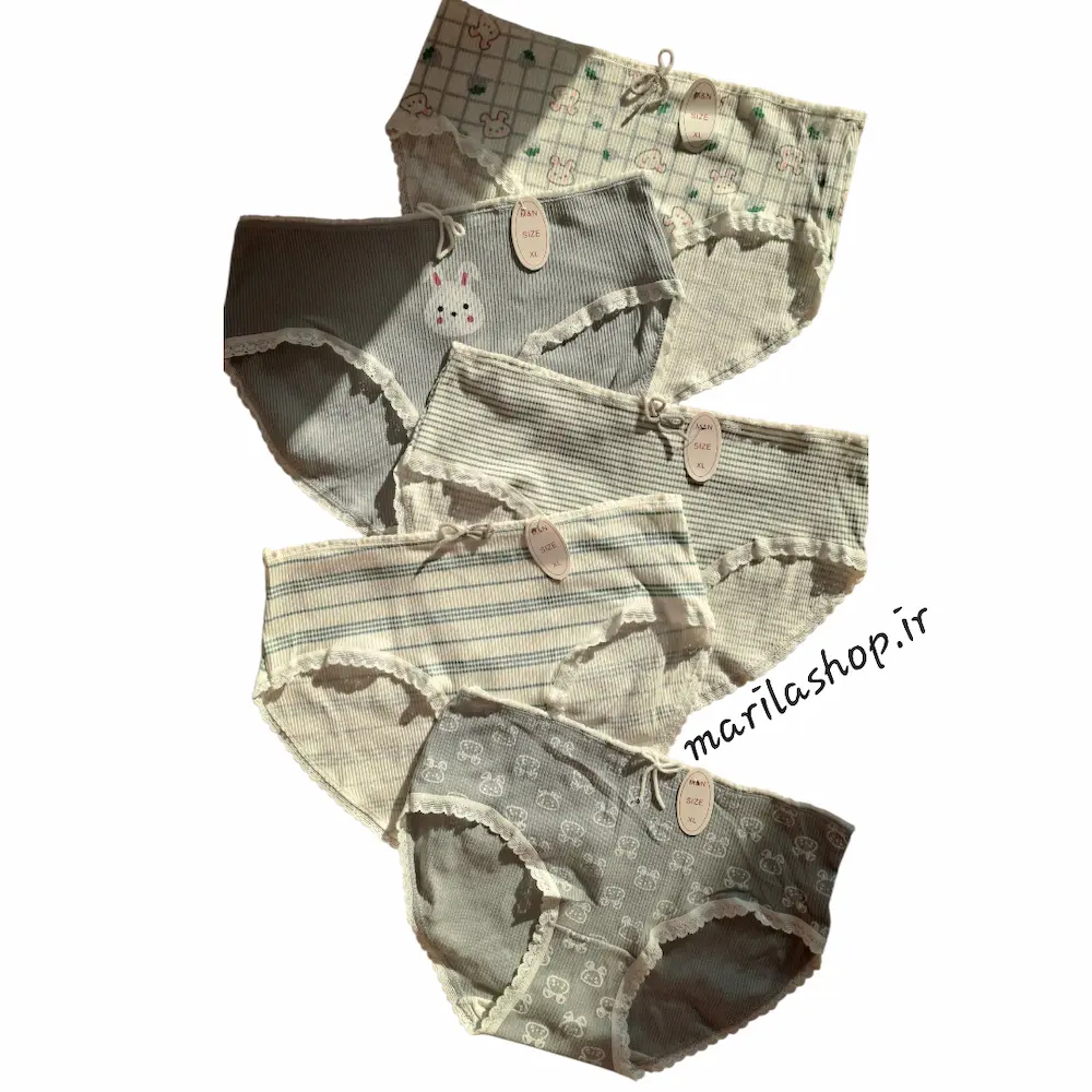 شورت زنانه خارجی عروسکی خرگوش ۵ تایی | نرم سبک