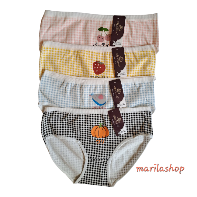 پک ۴ عددی شورت عروسکی مدل میوه | نرم، راحت و خوشگل