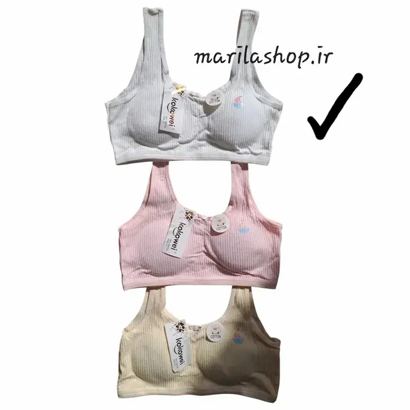 نیم تنه نخ پنبه کبریتی وارداتی پد متحرک مدل دریا - رنگ سفید