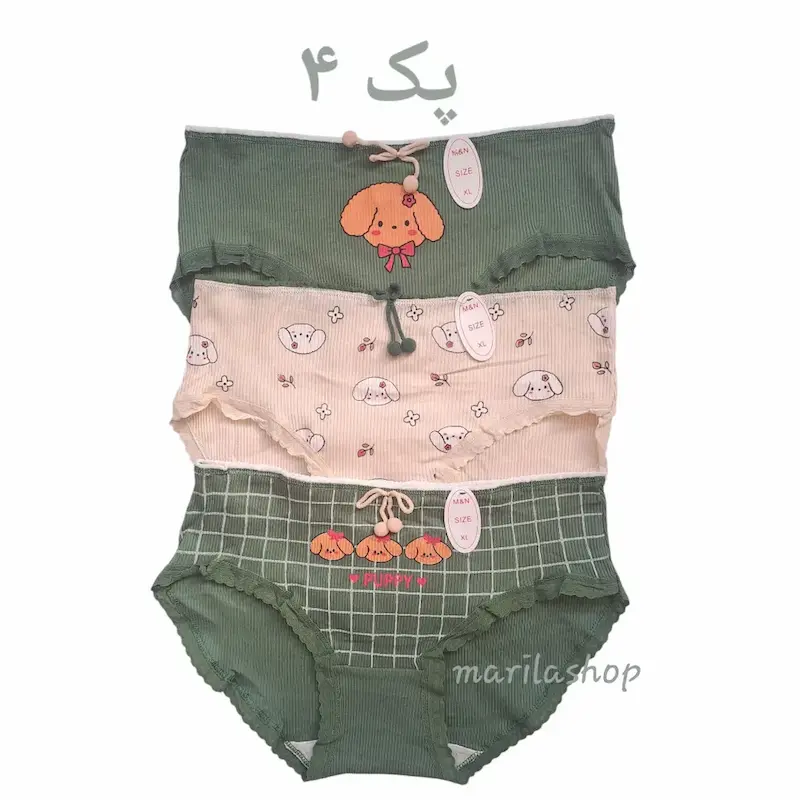 شورت عروسکی کبریتی وارداتی ۳ تایی مدل کیوتی - پک ۴