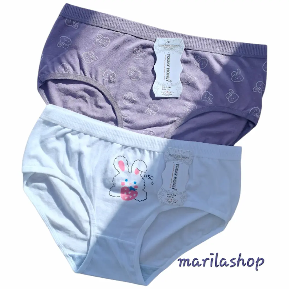 شورت عروسکی پک ۲ تایی مدل خرگوش و توت فرنگی بنفش | نرم، راحت و خوشگل